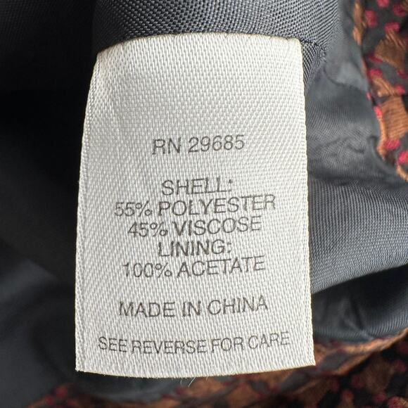 Pendleton Jacquard Patch Pocket Kick Pleat Knee Length Bronze Career Skirt 6 - Picture 9 of 9